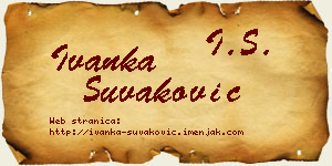 Ivanka Šuvaković vizit kartica